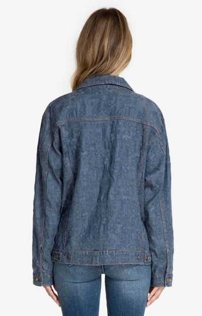 Johnny Was Qiva Denim Jacket In Denim Blue In Multi
