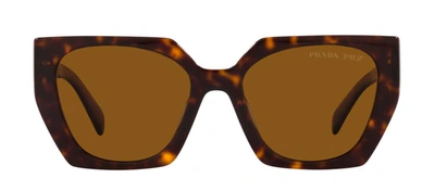 Shop Prada Pr 15ws 2au5y1 Geometric Polarized Sunglasses In Multi