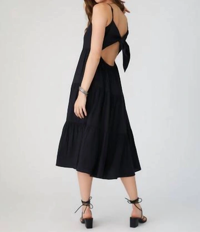 Shop Fifteen Twenty Tie-back Midi Dress In Black
