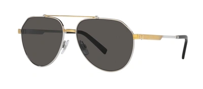 Shop Dolce & Gabbana Dg2288 131387 Aviator Sunglasses In Multi