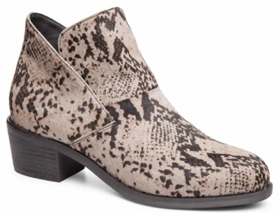 Shop Me Too Zest Cool Snake Ankle Booties In Grey