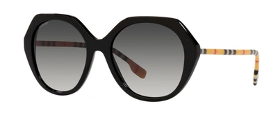 Shop Burberry Vanessa 0be4375 38538g Geometric Sunglasses In Multi