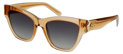 Shop Ferragamo Sf 1010s 261 Butterfly Sunglasses In Multi