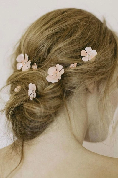 Shop Jennifer Behr Buttercup Bobby Pins In Blush In Pink