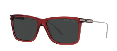 Shop Prada Pr 01zs 11g08g Square Polarized Sunglasses In Multi
