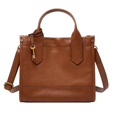 Shop Fossil Women's Kyler Leather Satchel In Brown