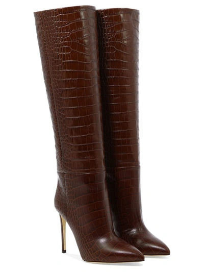 Shop Paris Texas "embossed Croco" Boots In Brown