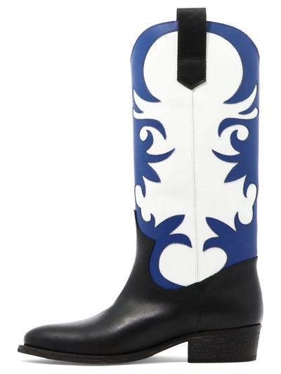Shop Via Roma 15 "malibu" Texan Boots In Black