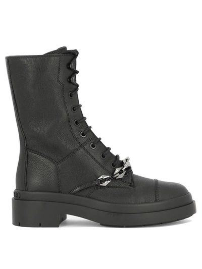 Shop Jimmy Choo "nari" Combat Boots In Black