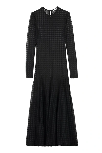 Shop Ami Alexandre Mattiussi Ami Paris Lace Midi Dress In Black