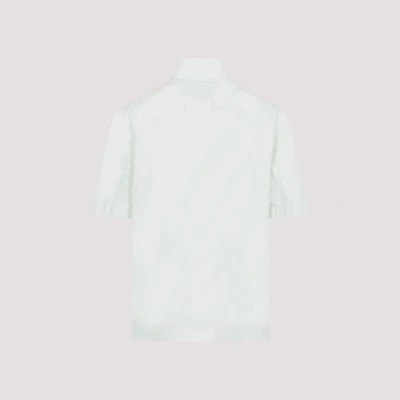 Shop Bottega Veneta Relaxed Fit Short-sleeved Cotton Shirt In Green