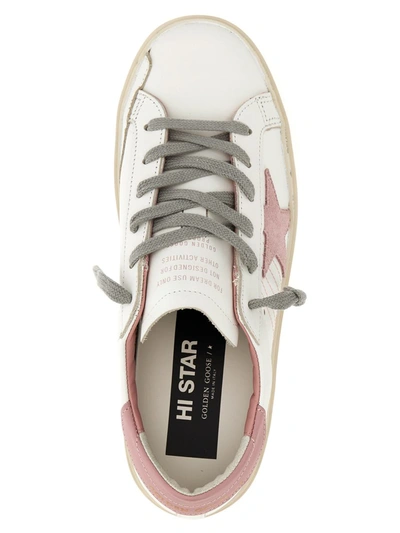 Shop Golden Goose 'hi Star' Sneakers In Pink