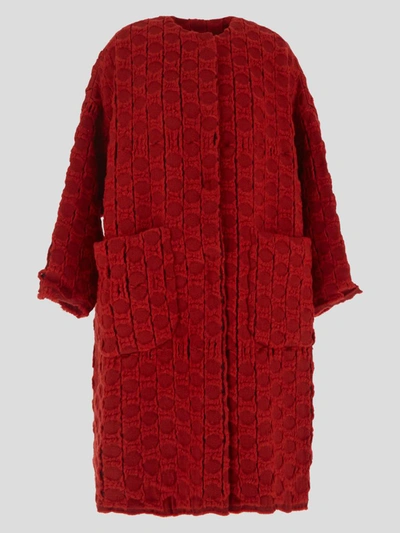 Shop Uma Wang Coats In Red