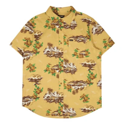 Shop New In Charter Print Ss Shirt Straw/ Paradise