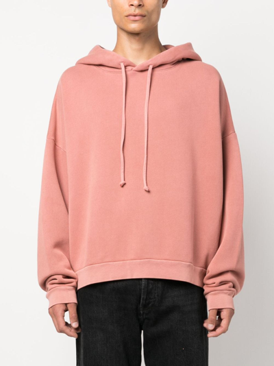 Shop Acne Studios Fester Cotton Hoodie In Pink