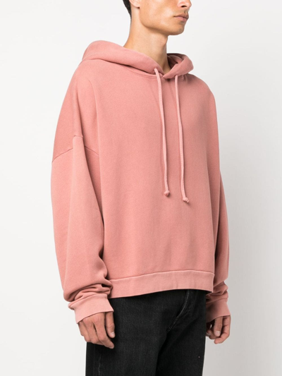 Shop Acne Studios Fester Cotton Hoodie In Pink