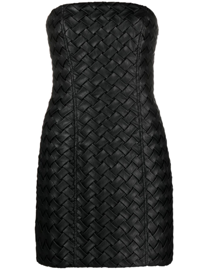 Shop Rotate Birger Christensen Black Braided Mini Dress