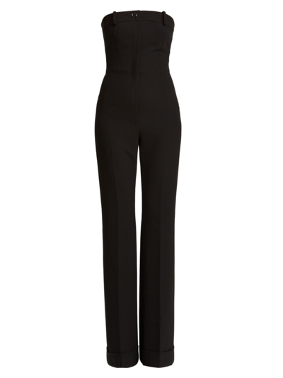 Shop Moschino Women's Strapless Trouser Jumpsuit In Black