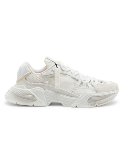 Shop Dolce & Gabbana Men's Air Master Mesh Sneakers In White