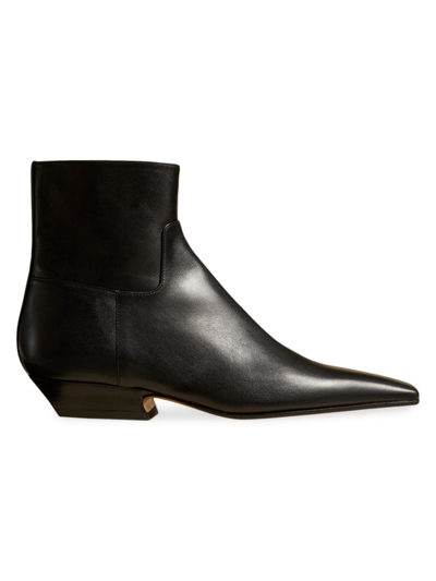 Shop Khaite Women's Marfa Leather Ankle Boots In Black