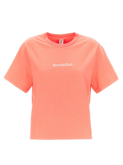 Shop Sporty And Rich Drink More Water T-shirt Pink