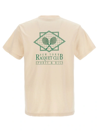 Shop Sporty And Rich New York Raquet Club T-shirt Beige