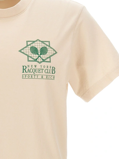 Shop Sporty And Rich New York Raquet Club T-shirt Beige