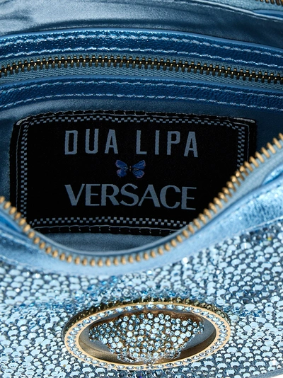 Shop Versace Repeat Shoulder Bags Light Blue