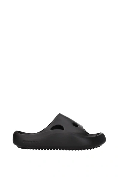 Shop Off-white Slippers And Clogs Meteor Rubber Black