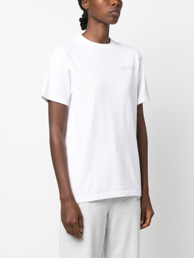 Shop Sporty And Rich New Drink Water Cotton T-shirt In White