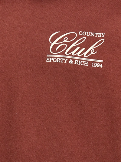 Shop Sporty And Rich 94 Country Club Sweatshirt In Brown