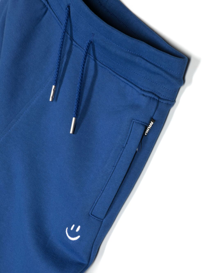 Shop Molo Logo-embroidered Organic Cotton Pants In Blue