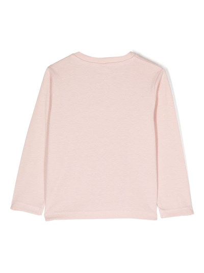 Shop Stella Mccartney Unicorn-print Long-sleeved T-shirt In Pink