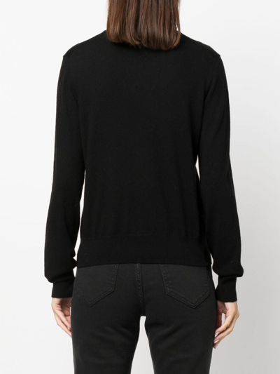 P.a.r.o.s.h Fine-knit Roll-neck Sweatshirt In Black