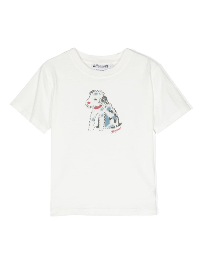 Shop Bonpoint Graphic-print Cotton T-shirt In White