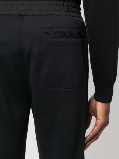 Shop Brioni Straight-leg Drawstring Trousers In Black
