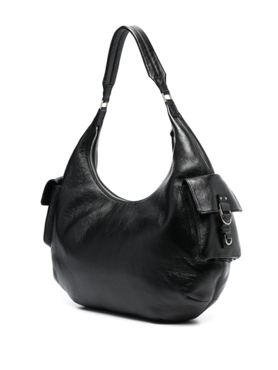 Shop Blumarine Large Hobo Shoulder Bag In Black