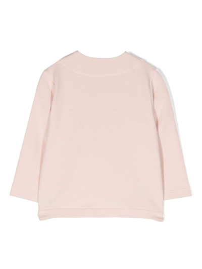 Shop Il Gufo Floral-appliqué Zip-up Jacket In Pink