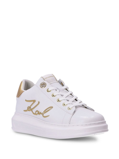 Shop Karl Lagerfeld Kapri Karl Ikonic Low-top Sneakers In White