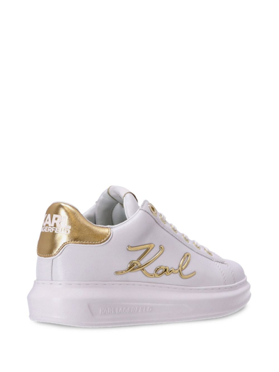 Shop Karl Lagerfeld Kapri Karl Ikonic Low-top Sneakers In White