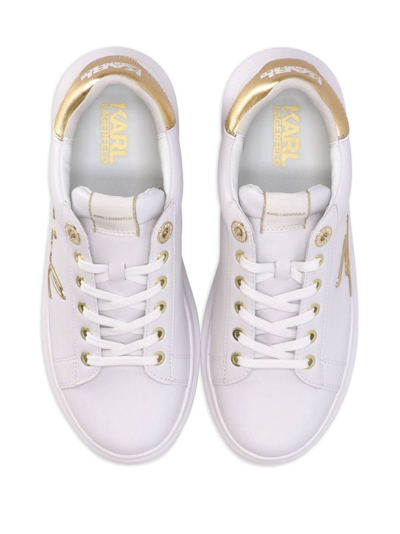 Shop Karl Lagerfeld Kapri Karl Ikonic Low-top Sneakers In White