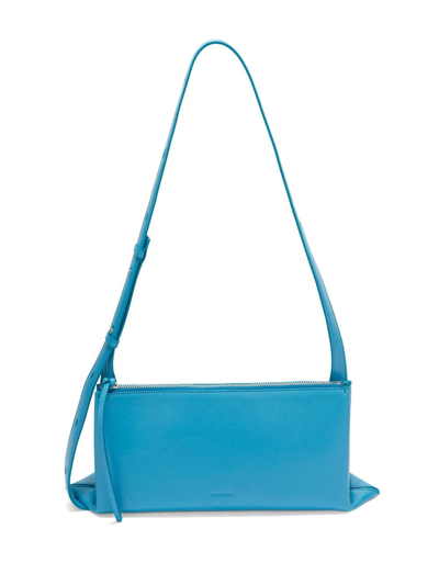 Shop Jil Sander Small Empire Logo-embossed Tote Bag In Blue