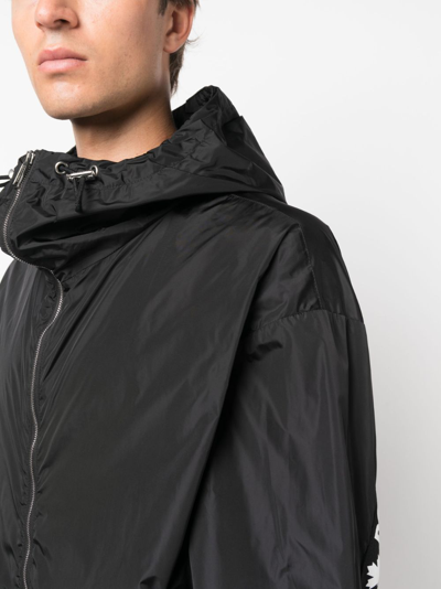 Dsquared2 Logo-tape Detail Windbreaker Jacket In Black