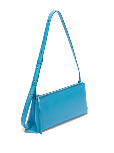 Shop Jil Sander Small Empire Logo-embossed Tote Bag In Blue