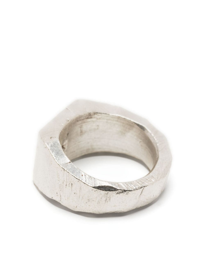 Shop The Ouze Hallmark Signet Ring In Silver