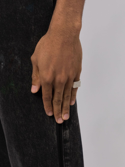 Shop The Ouze Pearl-detail Ring In Silver