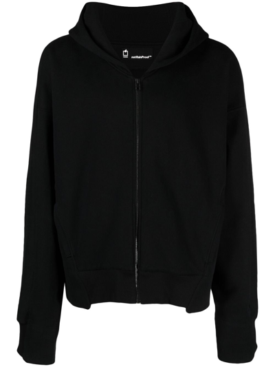 Shop Styland Hooded Organic Cotton Jacket In Black
