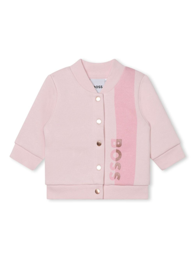 Shop Bosswear Logo-print Organic-cotton Set In Pink Pale