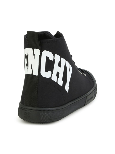 Shop Givenchy Logo-print High-top Sneakers In Black
