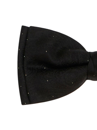Shop Etro Micro Dot-print Jacquard Bow Tie In Black
